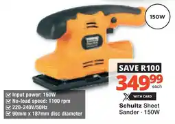 Checkers Hyper Schultz Sheet Sander offer
