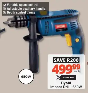 Checkers Hyper Ryobi Impact Drill offer