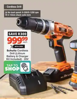 Checkers Hyper Schultz Cordless Drill offer