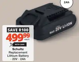 Checkers Hyper Schultz Replacement Lithium Battery offer