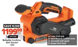 Checkers Hyper Schultz Cordless Belt Sander offer