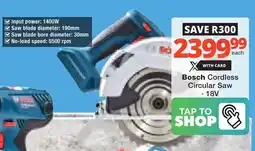 Checkers Hyper Bosch Cordless Circular Saw offer