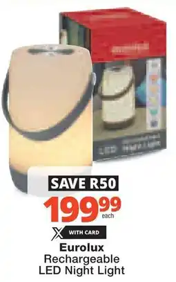 Checkers Hyper Eurolux Rechargeable LED Night Light offer