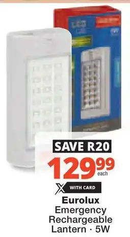 Checkers Hyper Eurolux Emergency Rechargeable Lantern offer