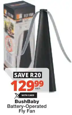 Checkers Hyper BushBaby Battery-Operated Fly Fan offer