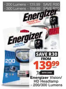 Checkers Hyper Energizer Vision/ HD Headlamp offer