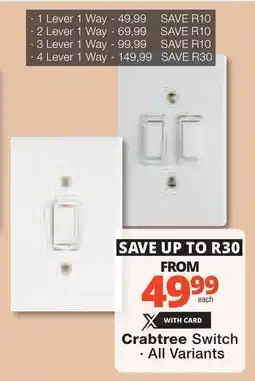 Checkers Hyper Crabtree Switch offer