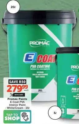 Checkers Hyper Promac Paints E-Coat PVA Interior Paint offer