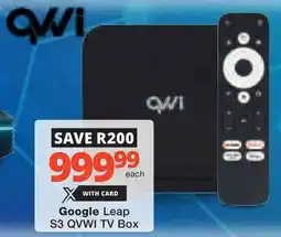 Checkers Hyper Google Leap S3 QVWI TV Box offer
