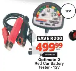 Checkers Hyper Optimate 2 Red Car Battery Tester offer