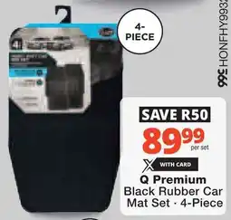 Checkers Hyper Q Premium Black Rubber Car Mat Set offer