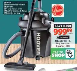 Checkers Hyper Hoover Wet & Dry Vacuum Cleaner offer