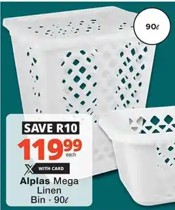 Checkers Hyper Alplas Mega Linen Bin offer