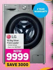 Game LG 10.5Kg Silver Front Loader offer