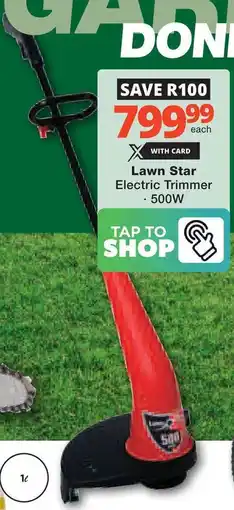 Checkers Hyper Lawn Star Electric Trimmer offer