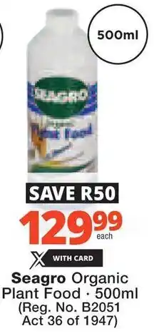 Checkers Hyper Seagro Organic Plant Food offer