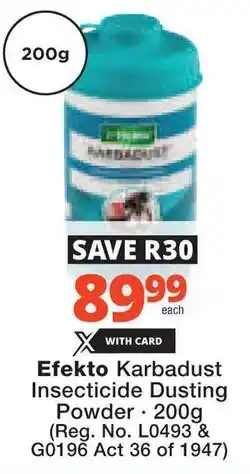 Checkers Hyper Efekto Karbadust Insecticide Dusting Powder offer