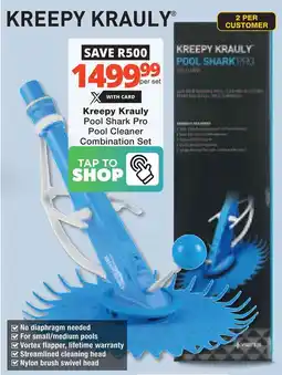 Checkers Hyper Kreepy Krauly Pool Shark Pro Pool Cleaner Combination Set offer