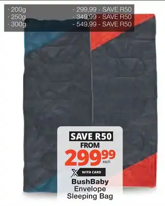 Checkers Hyper BushBaby Envelope Sleeping Bag offer