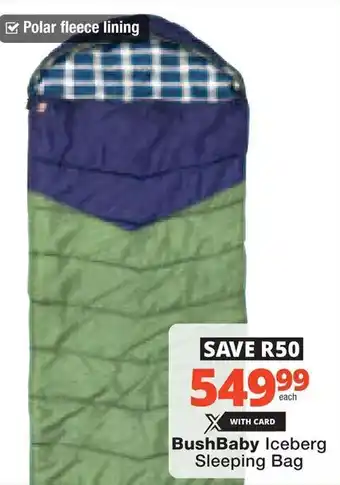 Checkers Hyper BushBaby Iceberg Sleeping Bag offer