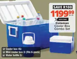 Checkers Hyper Coleman Cooler Box Combo Set offer