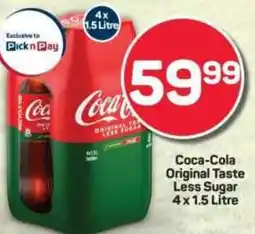 Pick n Pay Coca-Cola Original Taste Less Sugar offer