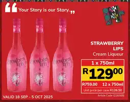 Jumbo STRAWBERRY LIPS Cream Liqueur offer