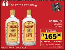 Jumbo GORDON'S London Dry Gin offer