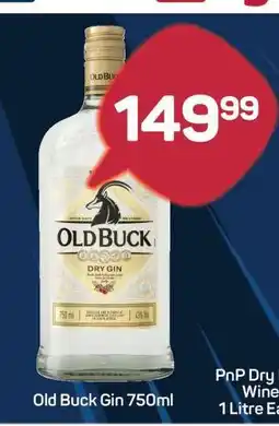 Pick n Pay Old Buck Gin 750ml offer