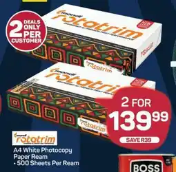 Pick n Pay Rotatrim A4 White Photocopy Paper Ream offer