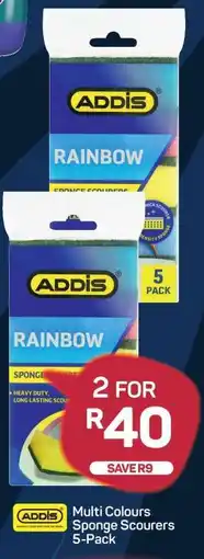 Pick n Pay ADDIS Multi Colours Sponge Scourers 5-Pack offer