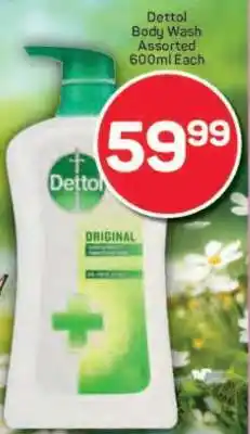 Pick n Pay Dettol Body Wash Assorted 600ml Each offer