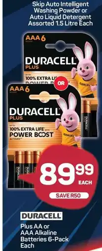 Pick n Pay Duracell Plus AA or AAA Alkaline Batteries 6-Pack Each offer