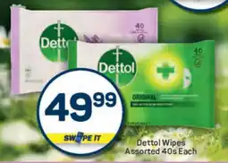 Pick n Pay Dettol Wipes Assorted 40s Each offer