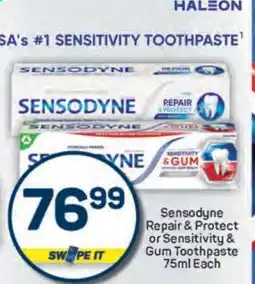 Pick n Pay Sensodyne Repair & Protect Or Sensitivity & Gum Toothpaste-75ml Each offer