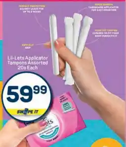 Pick n Pay Lil-Lets Applicator Tampons Assorted 20s Each offer