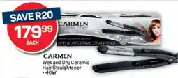 Pick n Pay CARMEN Wet and Dry Ceramic Hair Straightener offer