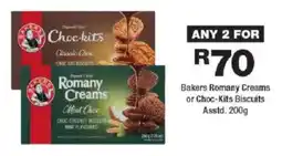 OK Foods Bakers Romany Creams or Choc-Kits Biscuits Asstd. offer