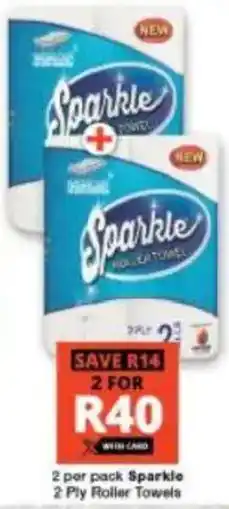Checkers Sparkle 2 Ply Roller Towels offer
