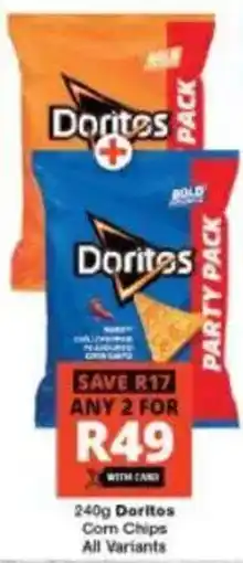 Checkers Doritos Corn Chips All Variants offer