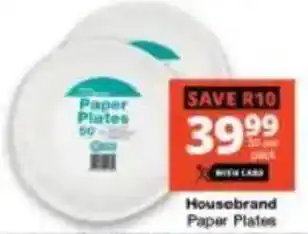 Checkers Housebrand Paper Plates offer