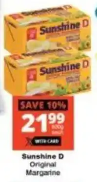 Checkers Sunshine D Original Margarine offer
