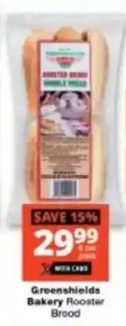 Checkers Greenshields Bakery Rooster Bread offer