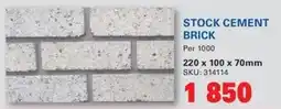 Cashbuild Stock cement brick offer
