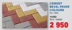Cashbuild Cement bevel paver colours yard offer