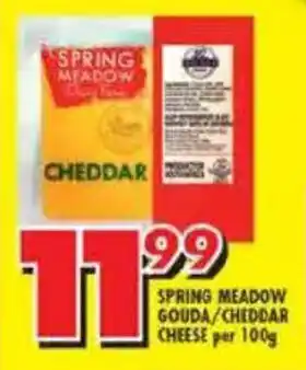 Shoprite Spring meadow gouda/ cheddar cheese offer