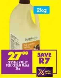 Shoprite Crystal valley full cream maas offer
