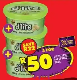 Shoprite D'lite 37% fat spread offer