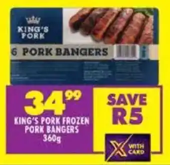Shoprite King's pork frozen pork bangers offer