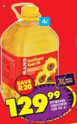 Shoprite Ritebrand sunflower seed oil offer